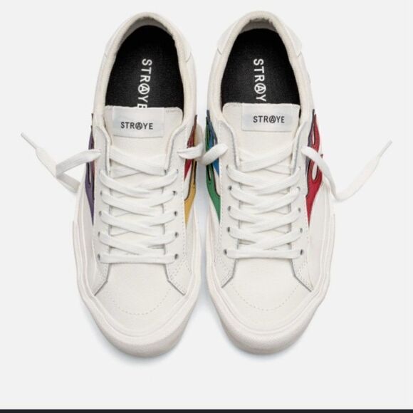 Straye Logan Rainbow Flame Sneaker Size 11 - Picture 1 of 10